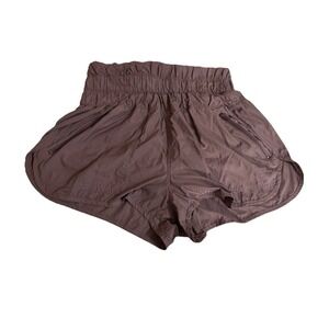 Free People FP Movement The Way Home Shorts High Waist Lined Mauve Dusty Rose S